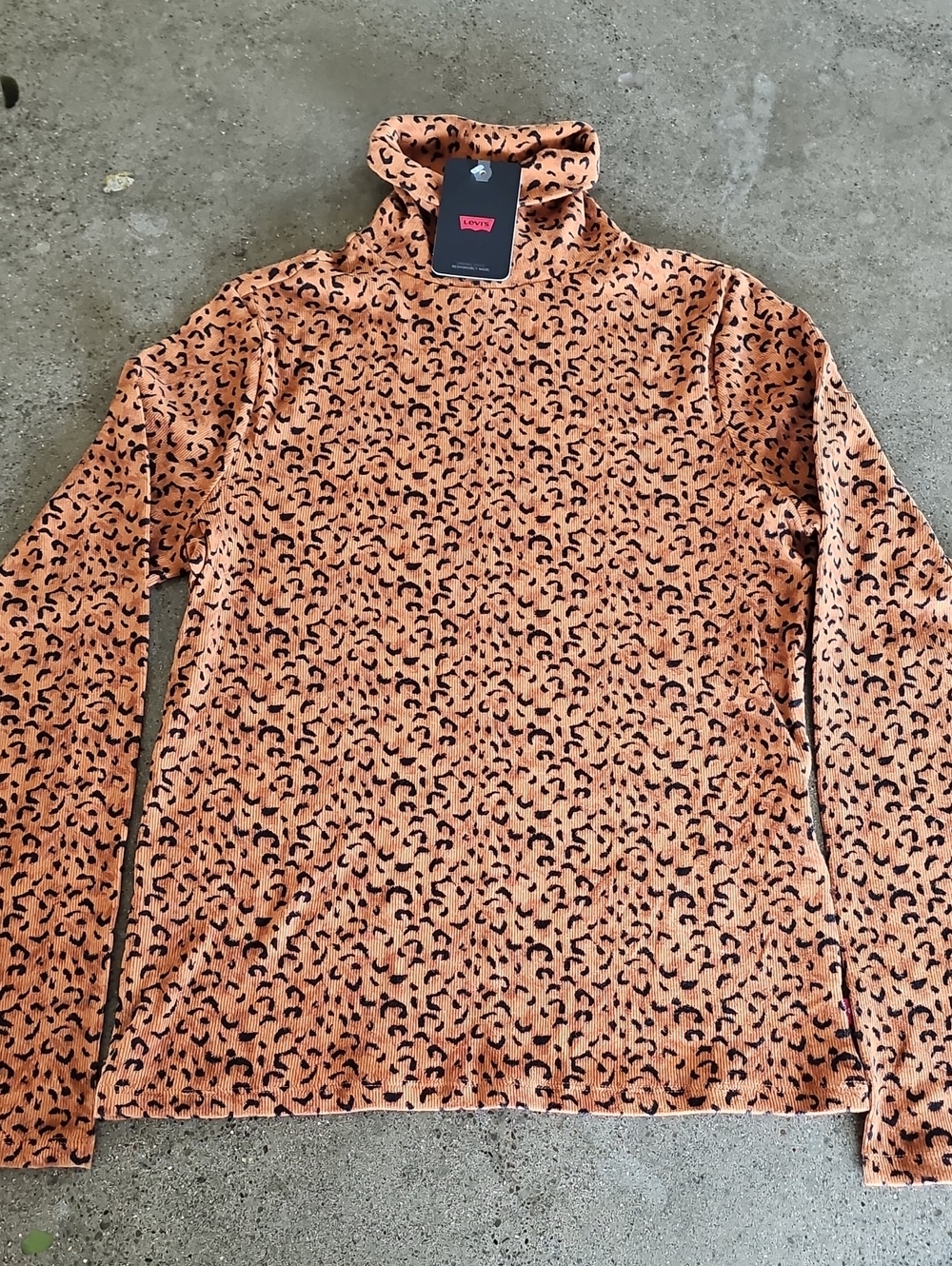 Levi's Leopard Print Turtle Neck Top